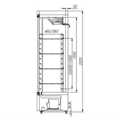 Шкаф холодильный среднетемпературный r700m